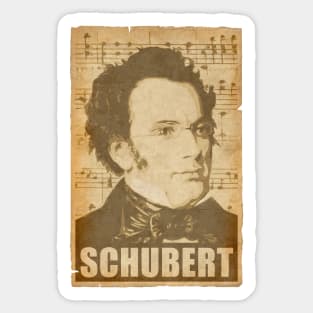 Franz Schubert musical notes Sticker